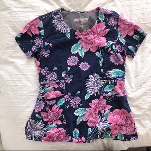 Floral patterned Grey’s Anatomy Scrub Top